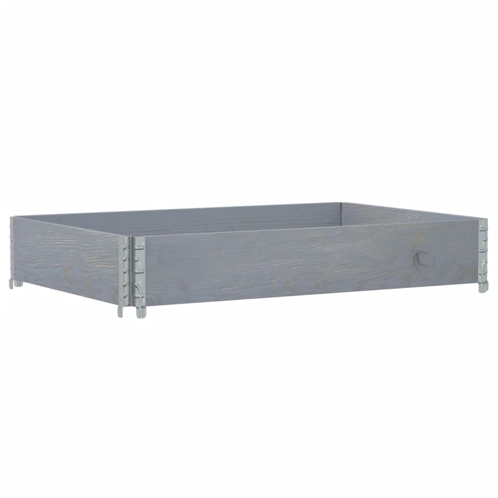 Vidaxl Palletopzetrand 120x80 cm Pinna solido grigio
