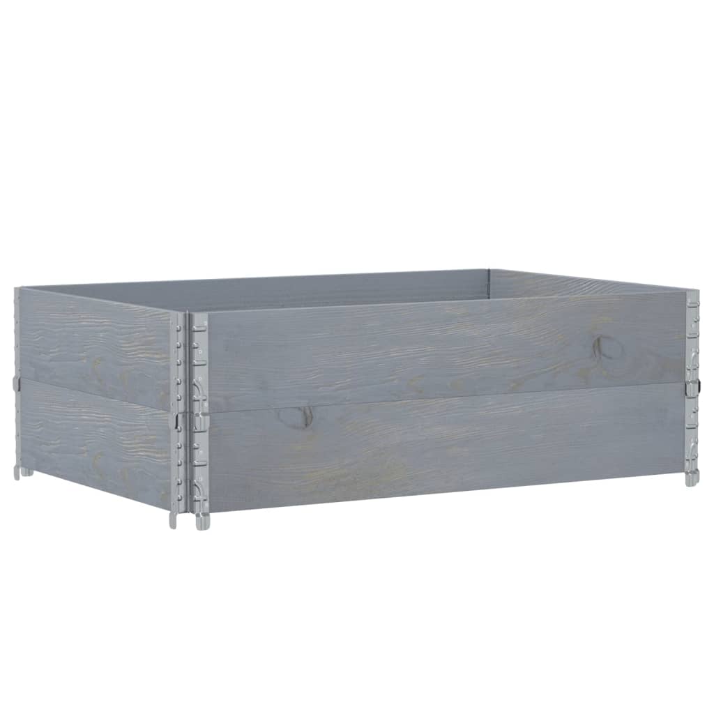 Vidaxl Palletopzetranden 2 PCS 120x80 cm Pinna solido grigio