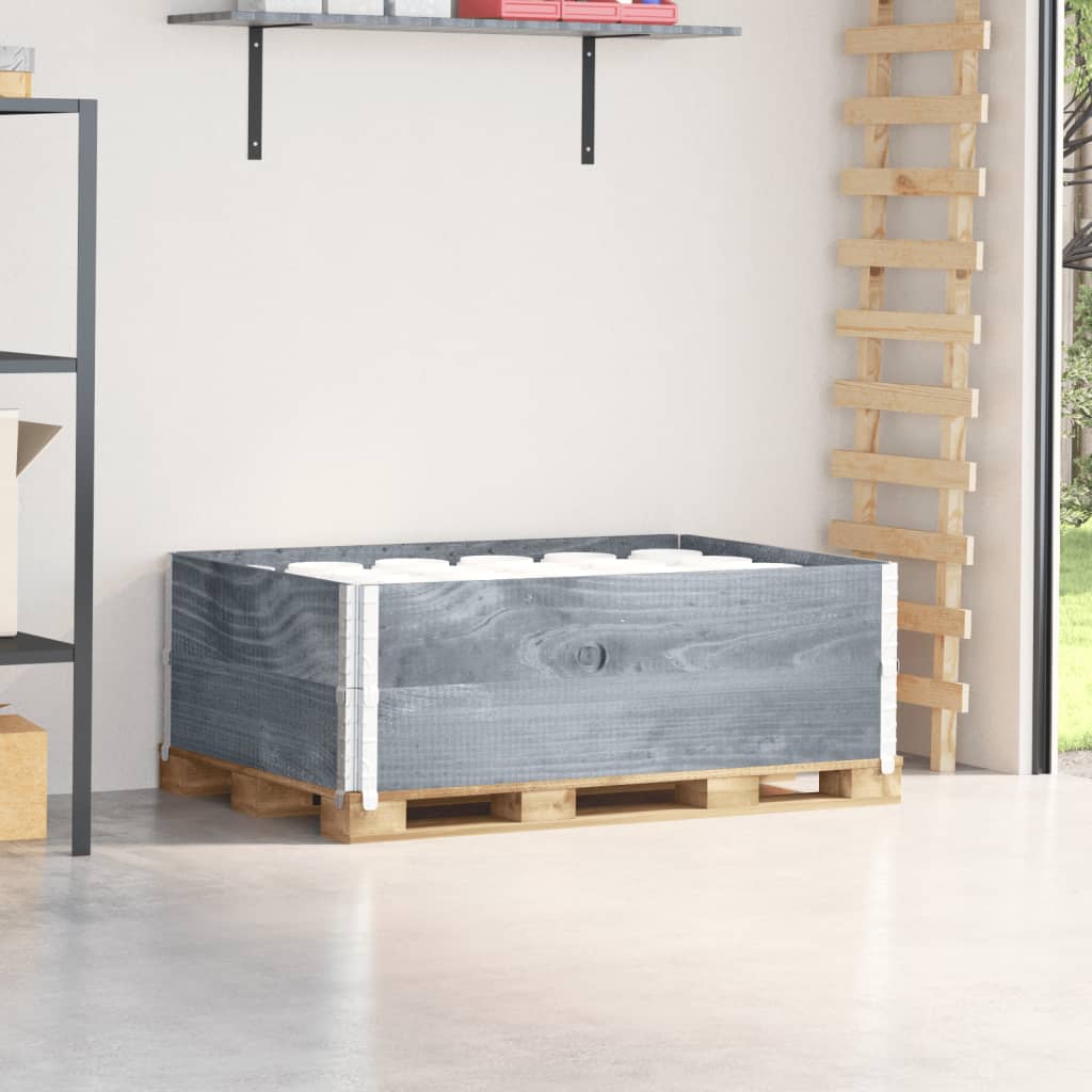 Vidaxl Palletopzetranden 2 PCS 120x80 cm Pinna solido grigio