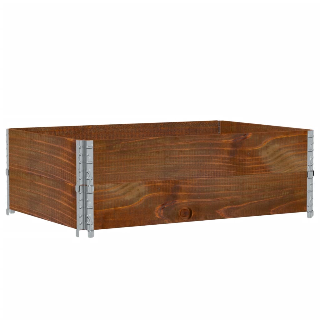 Vidaxl palletopzetranden 2 pezzi 120x80 cm Pinna solido marrone