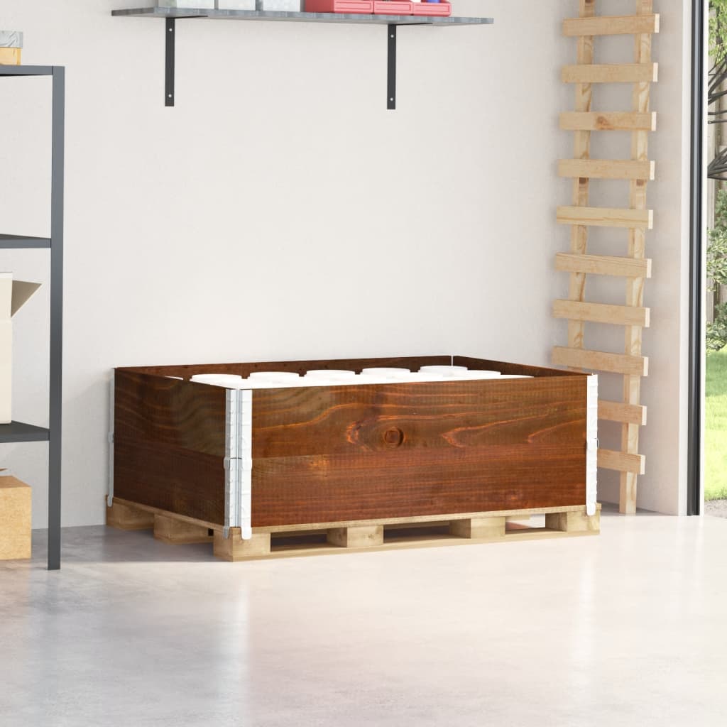Vidaxl palletopzetranden 2 pezzi 120x80 cm Pinna solido marrone