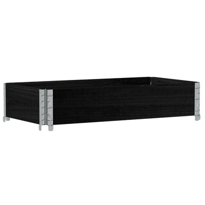 Vidaxl Palletopzetrand 100x50 cm Pino solido nero
