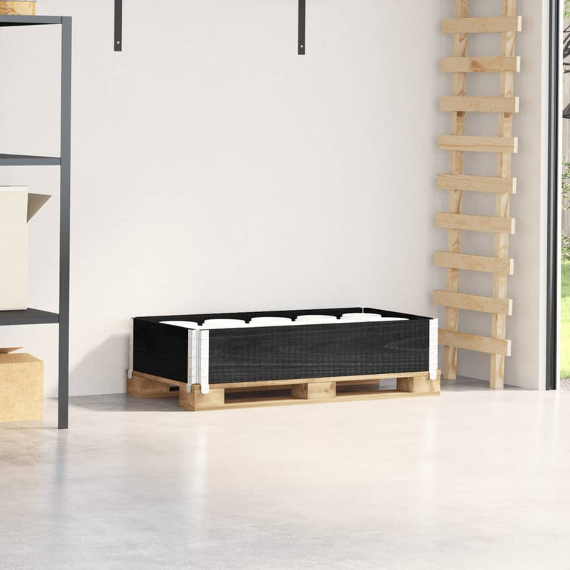 Vidaxl Palletopzetrand 100x50 cm Pino solido nero