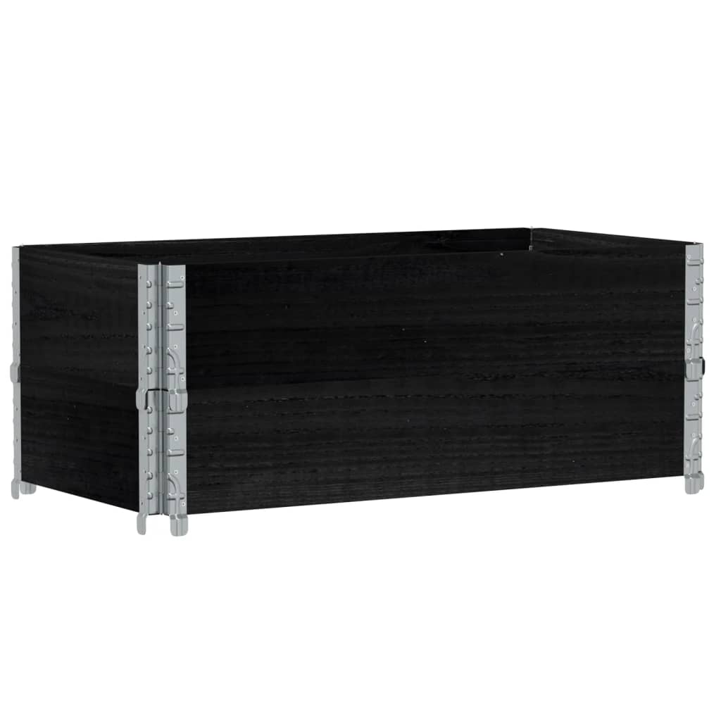 Vidaxl Palletopzetranden 2 PCS 100x50 cm Pino nero nero