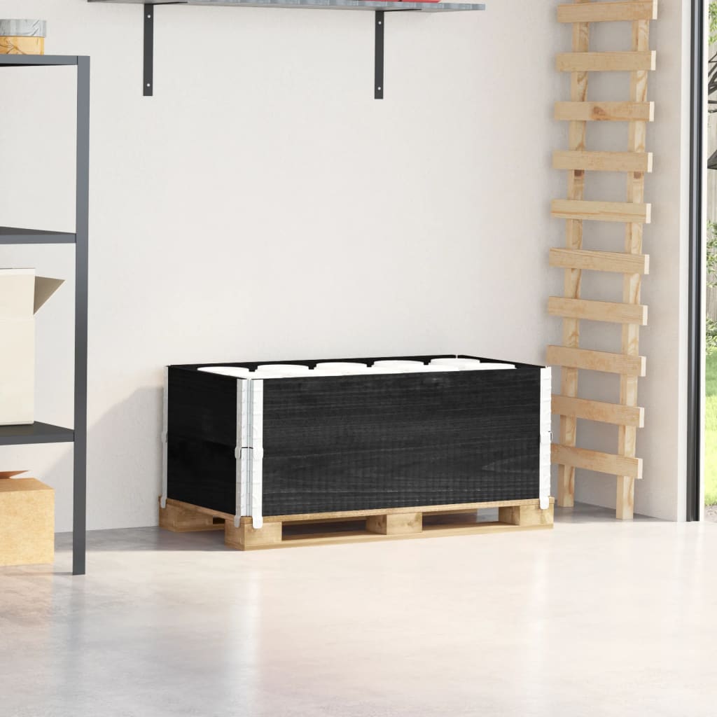 Vidaxl Palletopzetranden 2 PCS 100x50 cm Pino nero nero