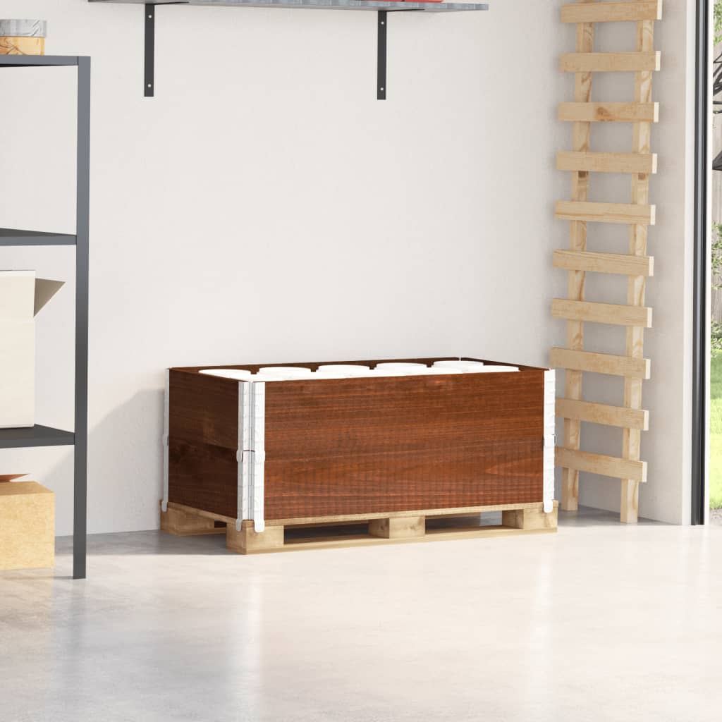 Vidaxl palletopzetranden 2 pezzi 100x50 cm Pinna solido marrone