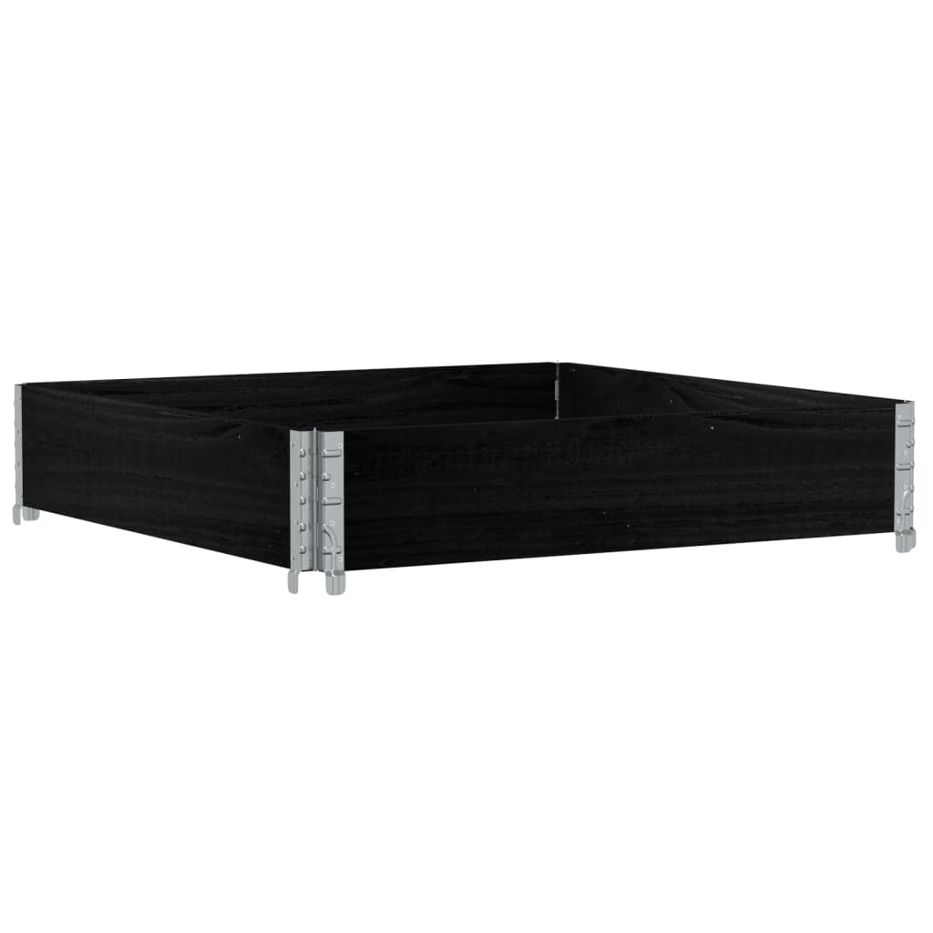 Vidaxl Palletopzetrand 100x100 cm Pino solido nero