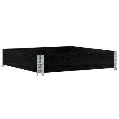 Vidaxl Palletopzetrand 100x100 cm de pino sólido negro