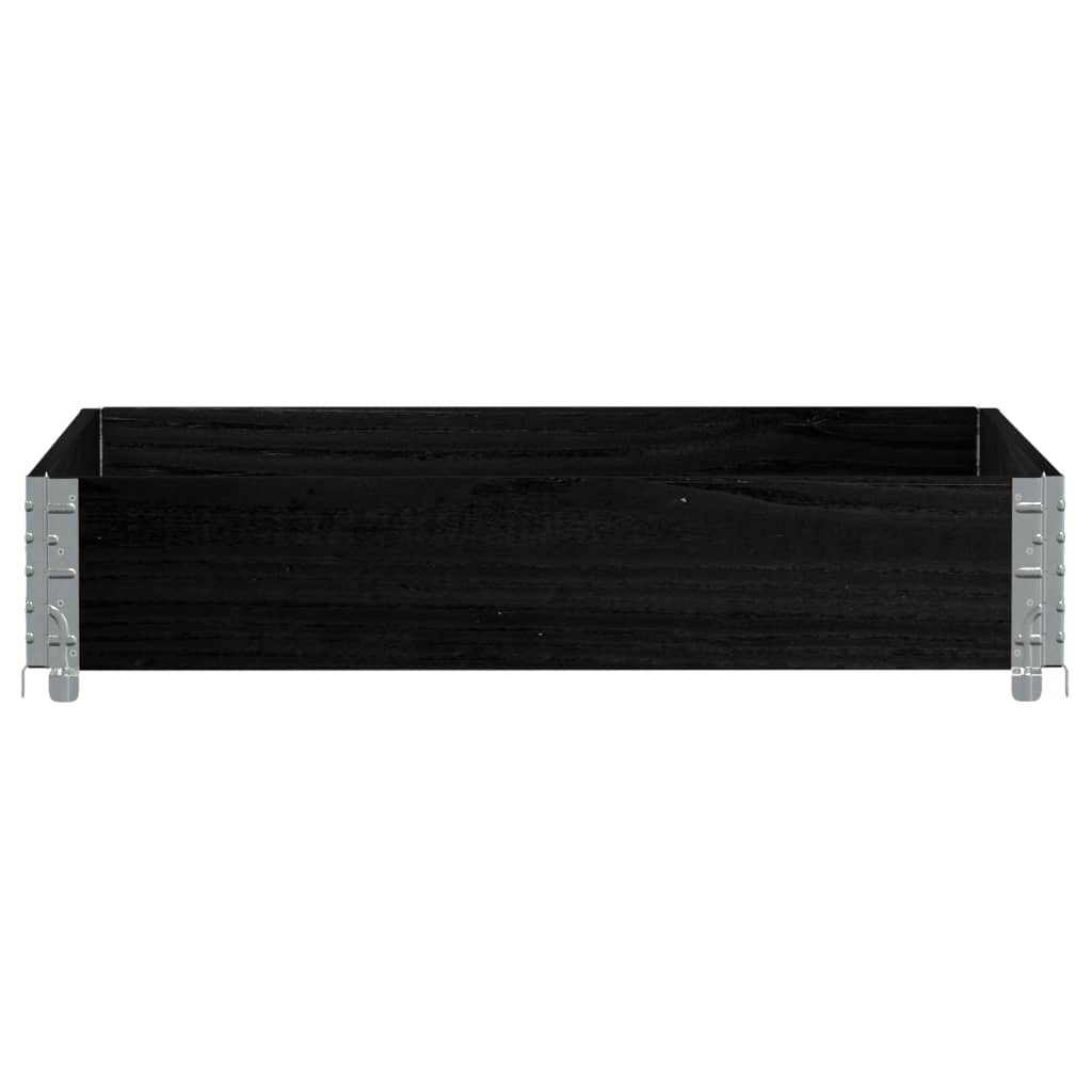 Vidaxl Palletopzetrand 100x100 cm Pino solido nero