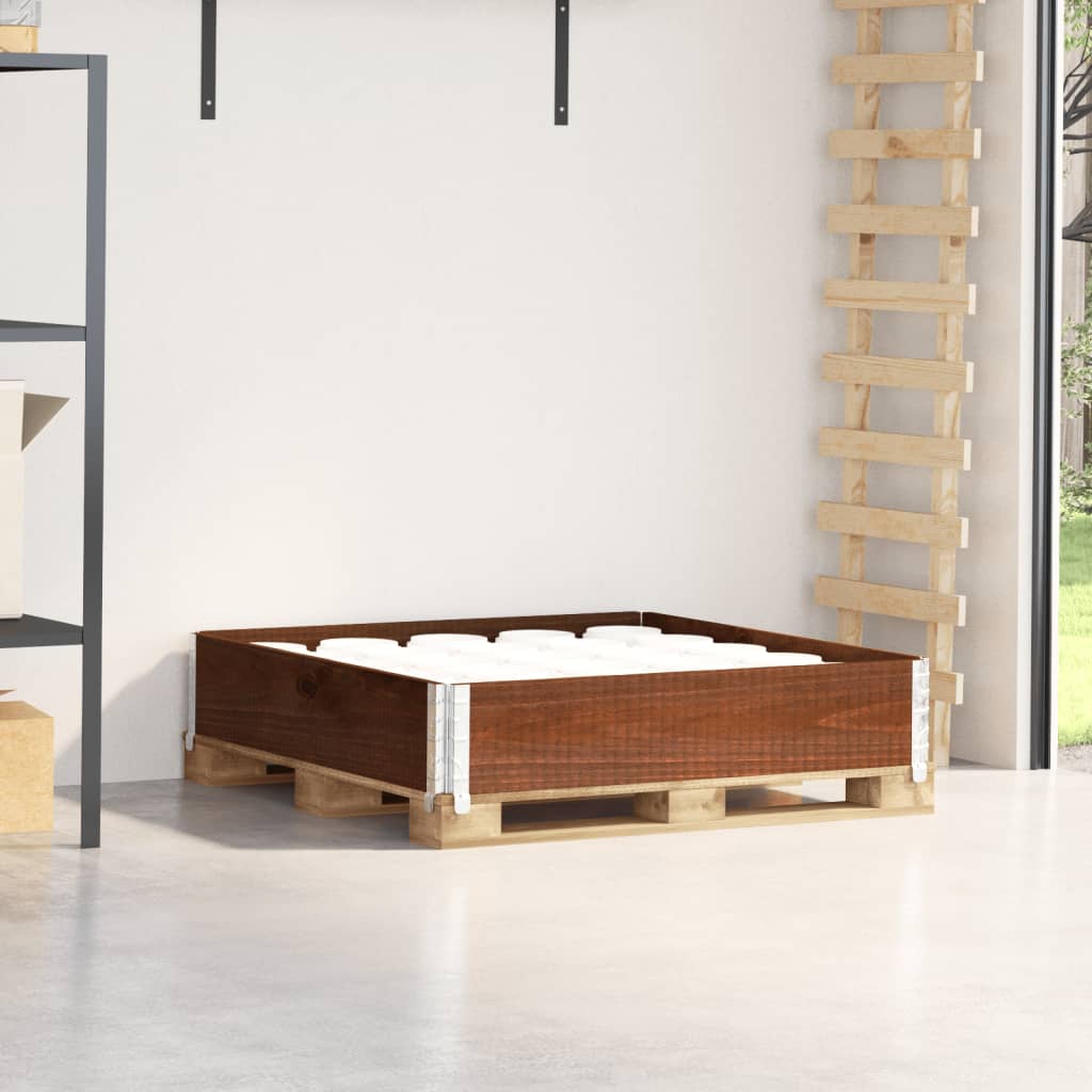 Vidaxl Palletopzetrand 100x100 cm Pinna solido marrone