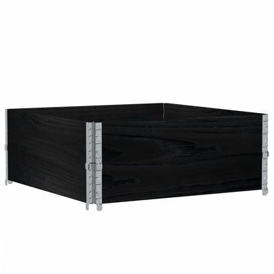 Vidaxl Palletopzetranden 2 PCS 100x100 cm Pino sólido Negro
