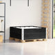 Vidaxl Palletopzetranden 2 PCS 100x100 cm Pino sólido Negro