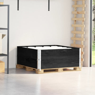 Vidaxl Palletopzetranden 2 PCS 100x100 cm Pino sólido Negro