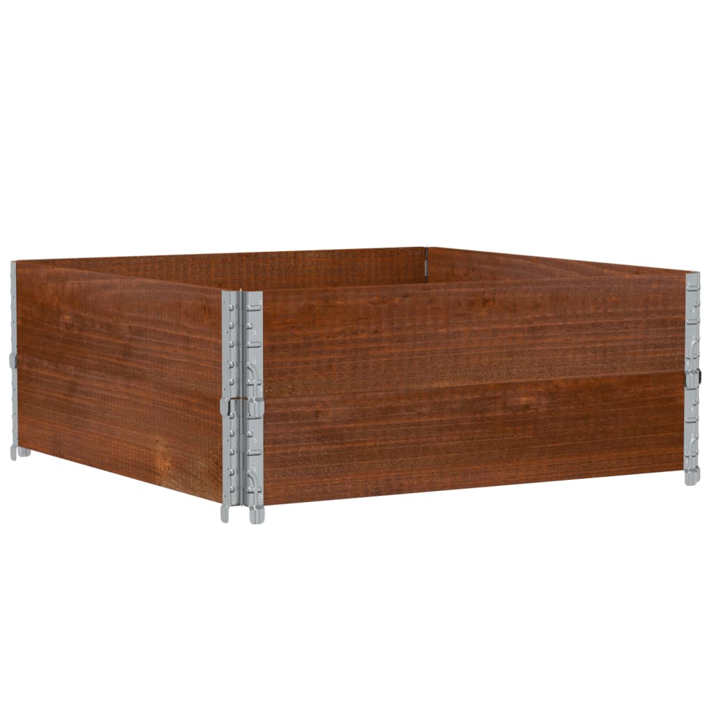 Vidaxl palletopzetranden 2 pezzi 100x100 cm Pinna solido marrone