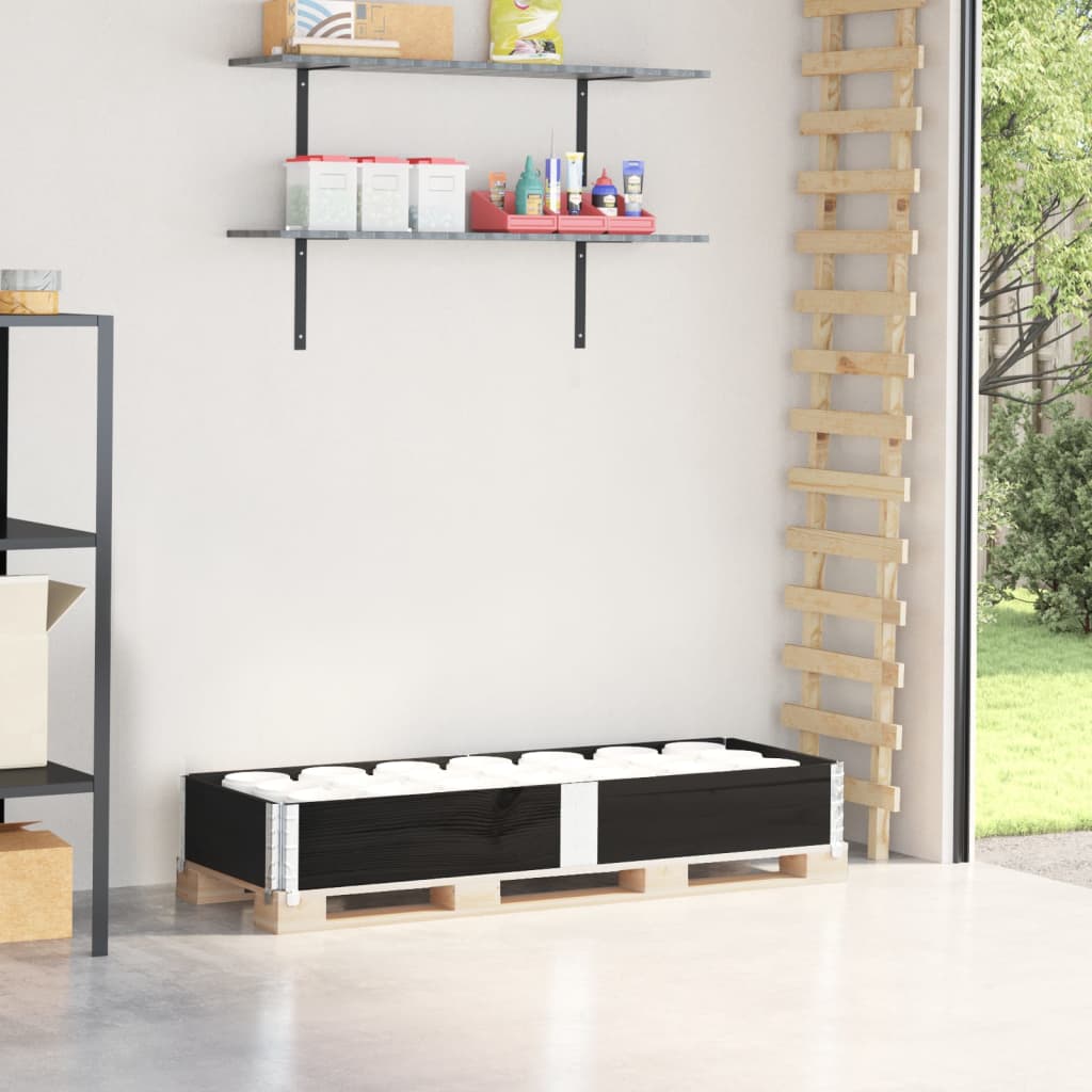 Vidaxl Palletopzetrand 150x50 cm Solid pine black