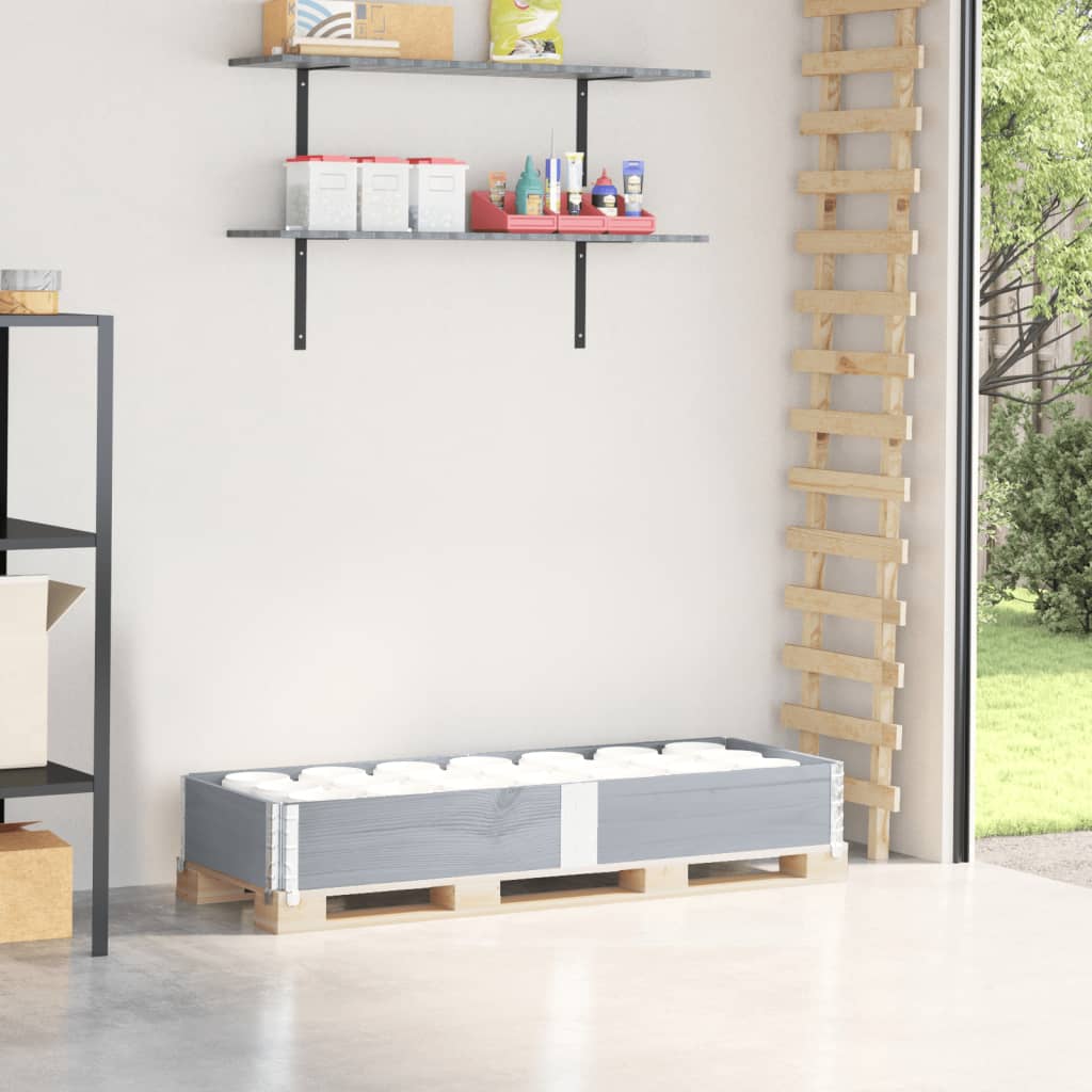 Vidaxl Palletopzetrand 150x50 cm Pino solido grigio