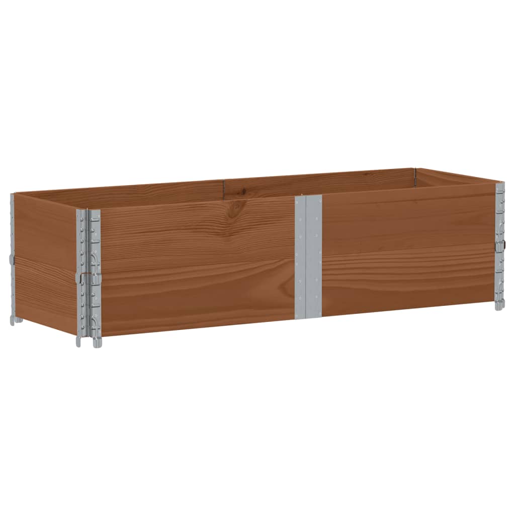 Vidaxl Palletopzetranden 2 St 150x50 cm Pince in pino solido marrone