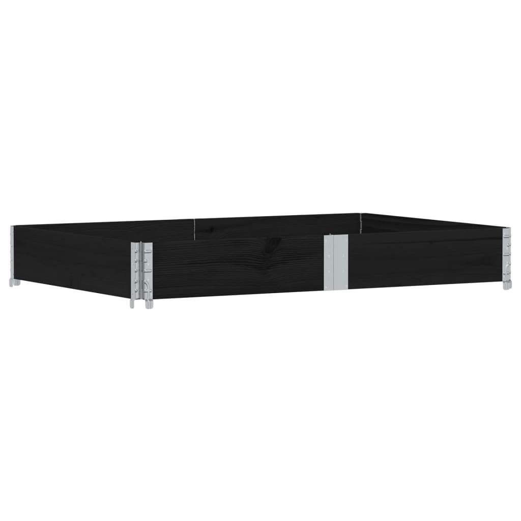 Vidaxl Palletopzetrand 150x100 cm Pino solido nero