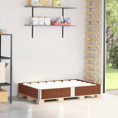 Vidaxl Palletopzetrand 150x100 cm de pino sólido marrón