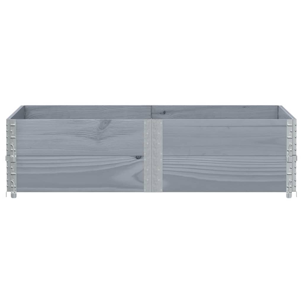 Vidaxl Palletopzetranden 2 ST 150x100 cm Grigio grigio pino grigio