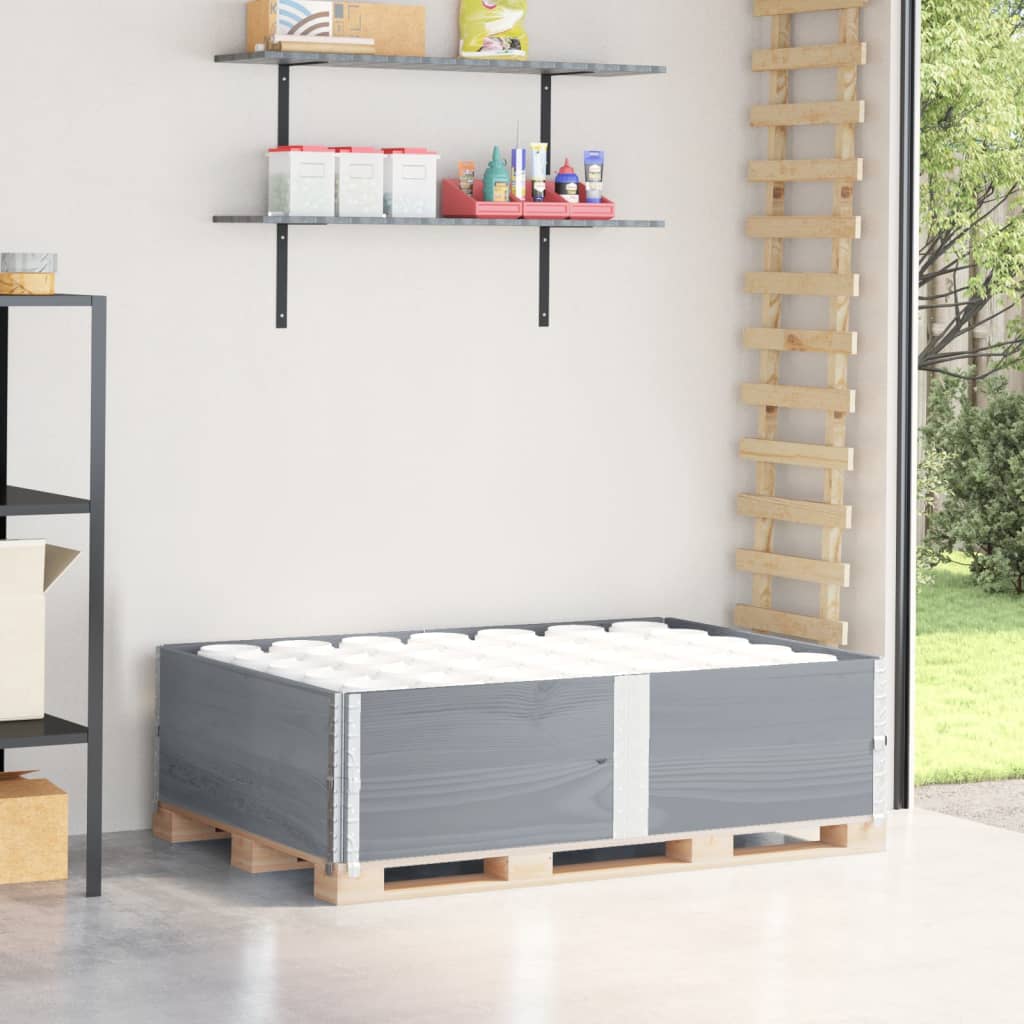 Vidaxl Palletopzetranden 2 ST 150x100 cm Grigio grigio pino grigio