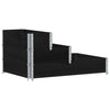 Vidaxl Plantador elevado 3 capas 120x80 cm de pino sólido negro