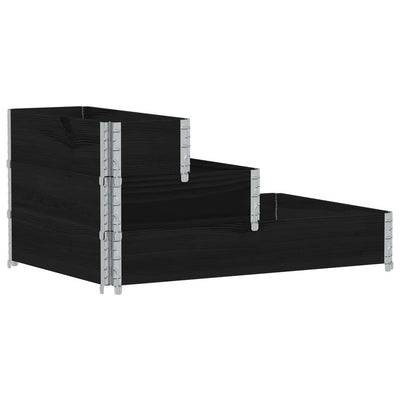 Vidaxl Avventa a piantatrice a 3 strati 120x80 cm in legno di pino solido