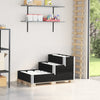 Vidaxl Plantador elevado 3 capas 120x80 cm de pino sólido negro