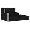 Vidaxl Plantador elevado 3 capas 120x80 cm de pino sólido negro