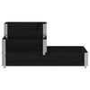 Vidaxl Plantador elevado 3 capas 120x80 cm de pino sólido negro
