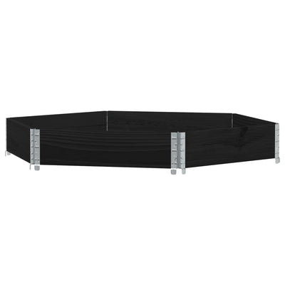 Vidaxl Alzato piantatrice esagonale 160x160 cm Pino legno nero