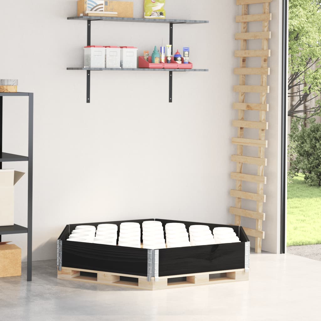 Vidaxl Alzato piantatrice esagonale 160x160 cm Pino legno nero