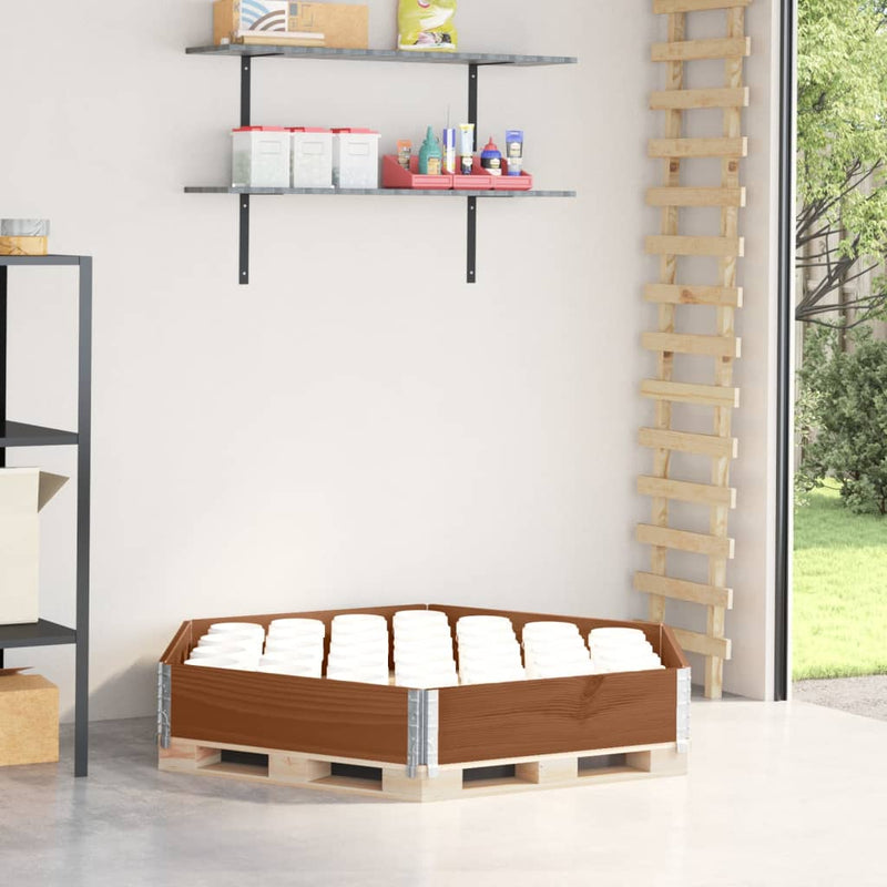 Plantador elevado Vidaxl Hexagonal 160x160 cm Pine Wood Brown