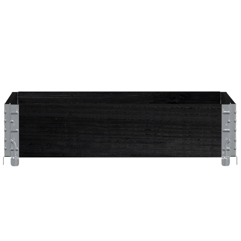 VidaXL Plantenbak 80x60 cm massief grenenhout zwart