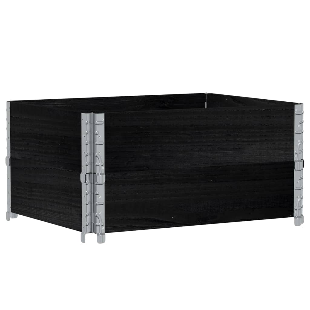 Casella di pianificazione Vidaxl 80x60 cm Pino solido nero