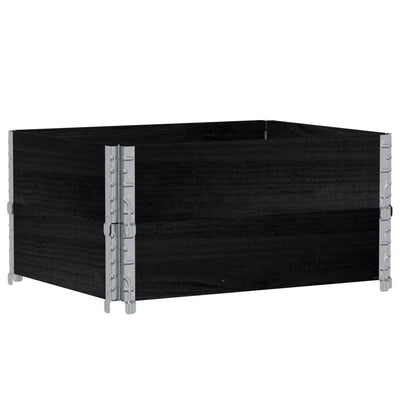 Casella di pianificazione Vidaxl 80x60 cm Pino solido nero