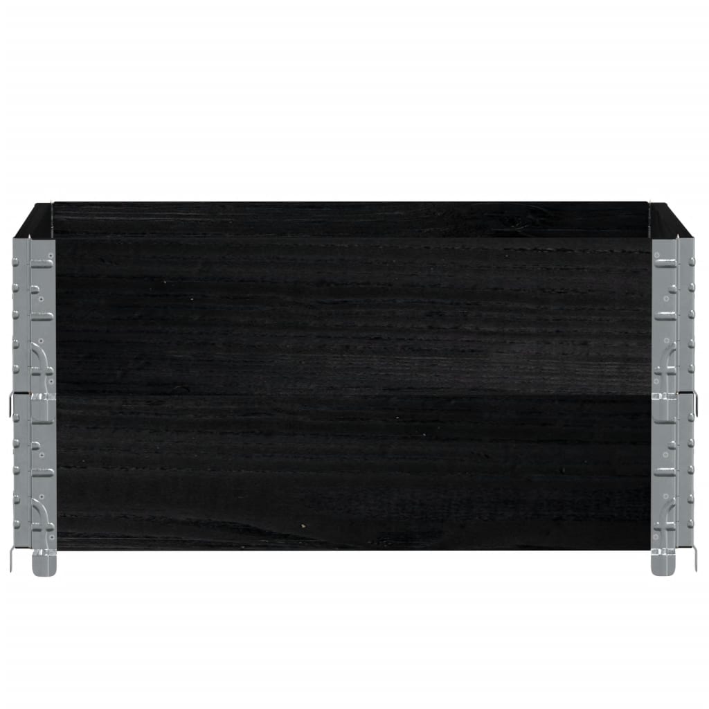 Casella di pianificazione Vidaxl 80x60 cm Pino solido nero