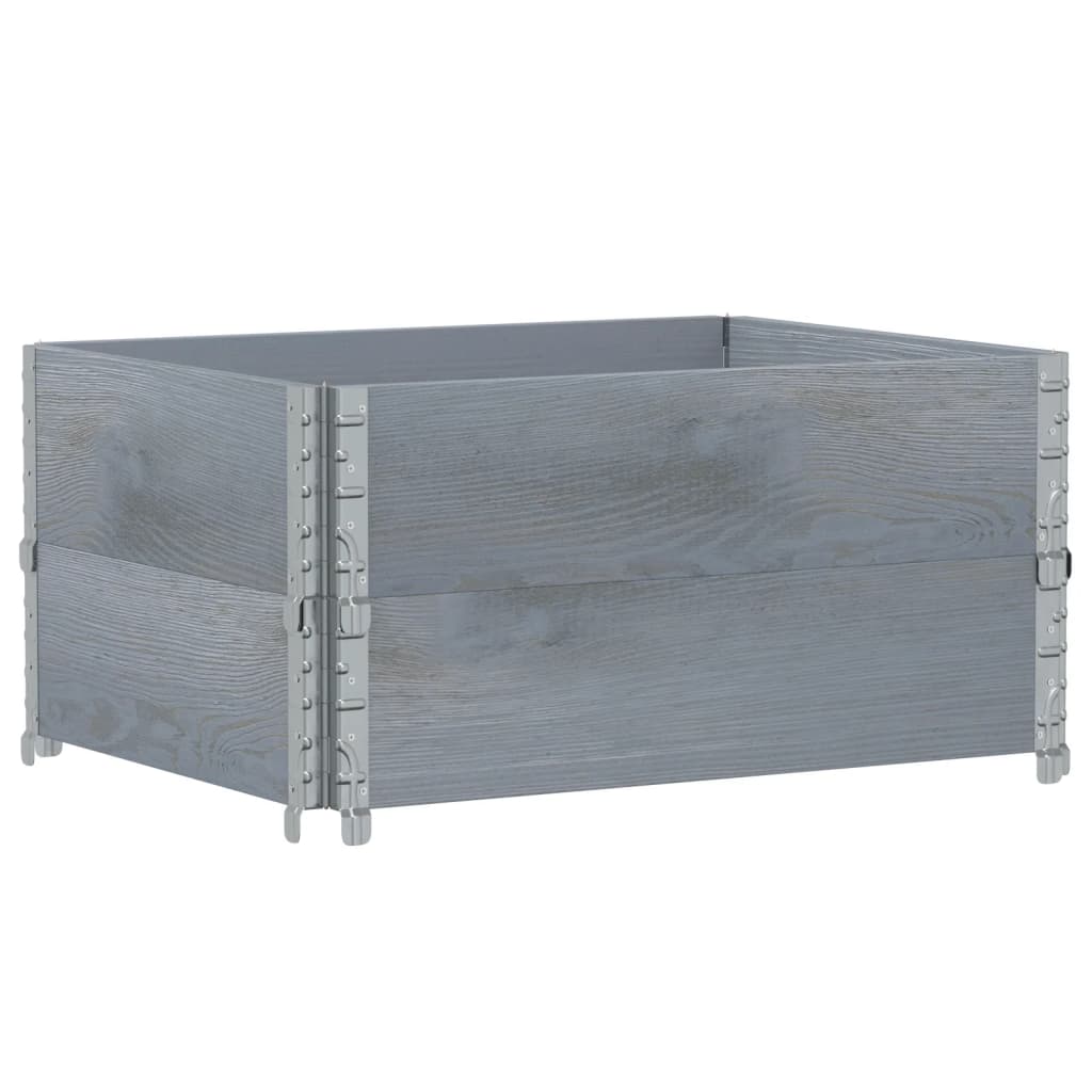 Vidaxx jardinera 80x60 cm madera maciza de pino gris