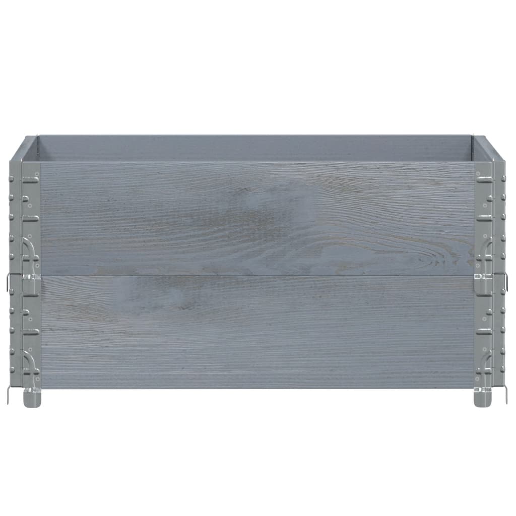 Vidaxx jardinera 80x60 cm madera maciza de pino gris