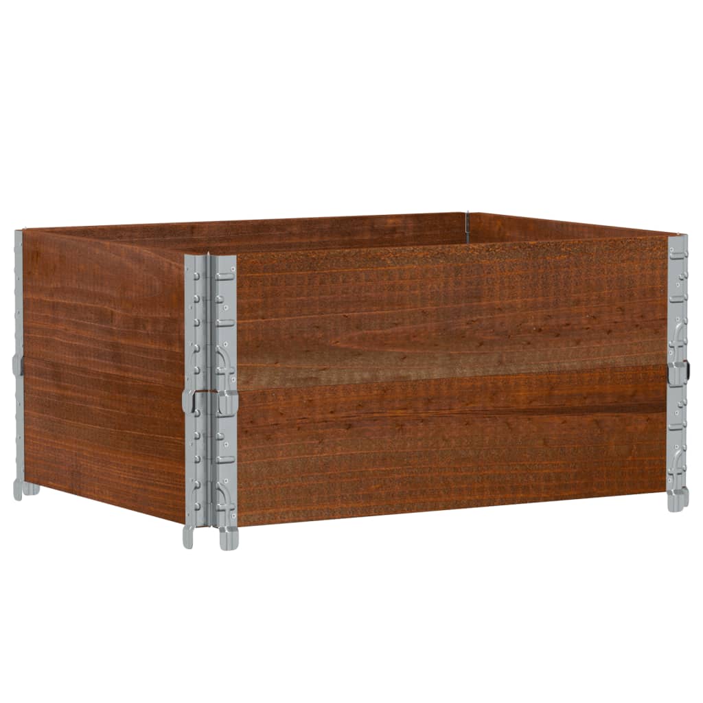 Vidaxx macetero 80x60 cm madera maciza de pino marrón