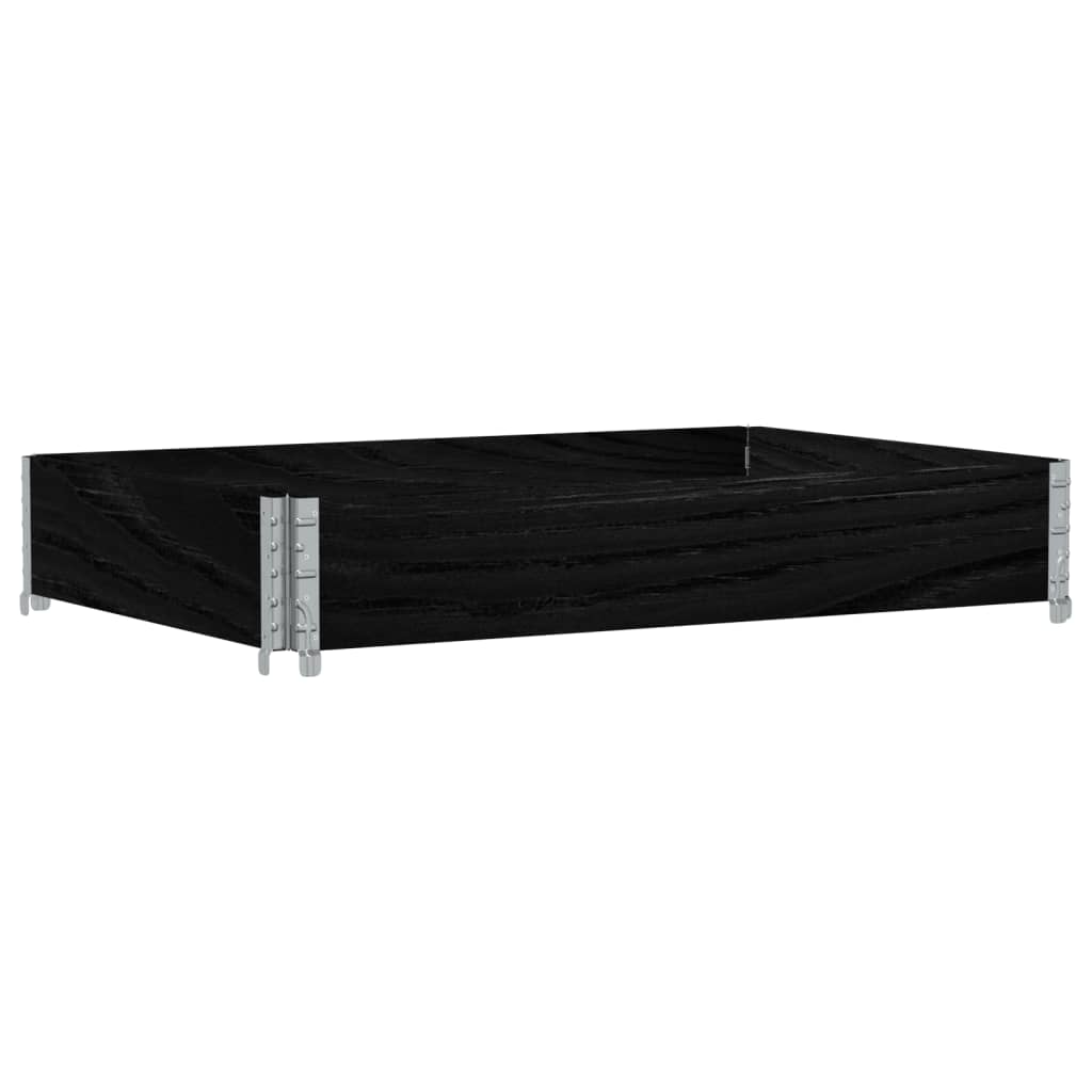 VidaXL Plantenbak 120x80 cm massief grenenhout zwart