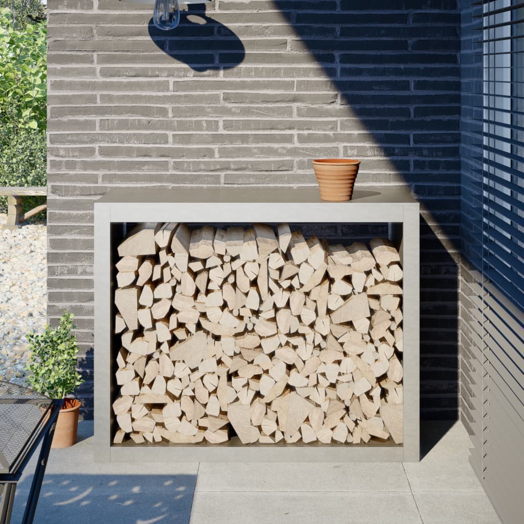VIDAXL camino 100x40x80 cm in acciaio inossidabile