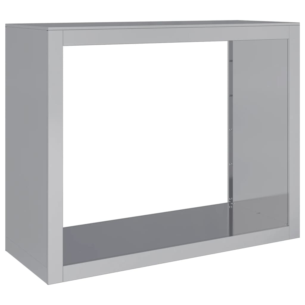 Vidaxl camino 100x40x80 cm in acciaio zincato