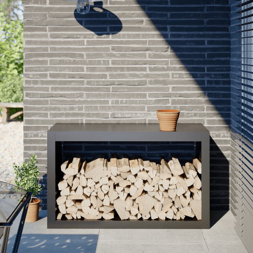 Vidaxl camino 100x40x60 cm in acciaio antracite