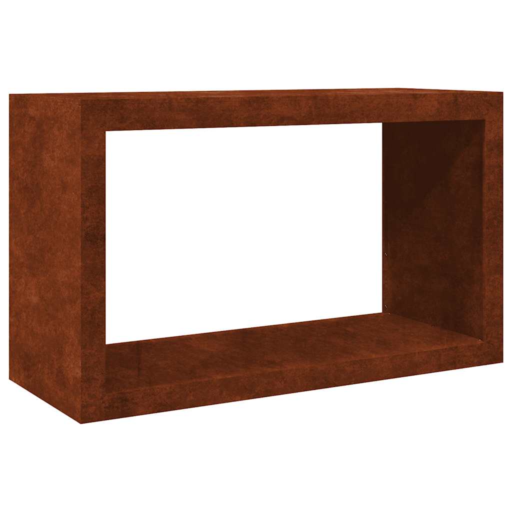 Vidaxl brandhoutrek 100x40x60 cm weervast staal