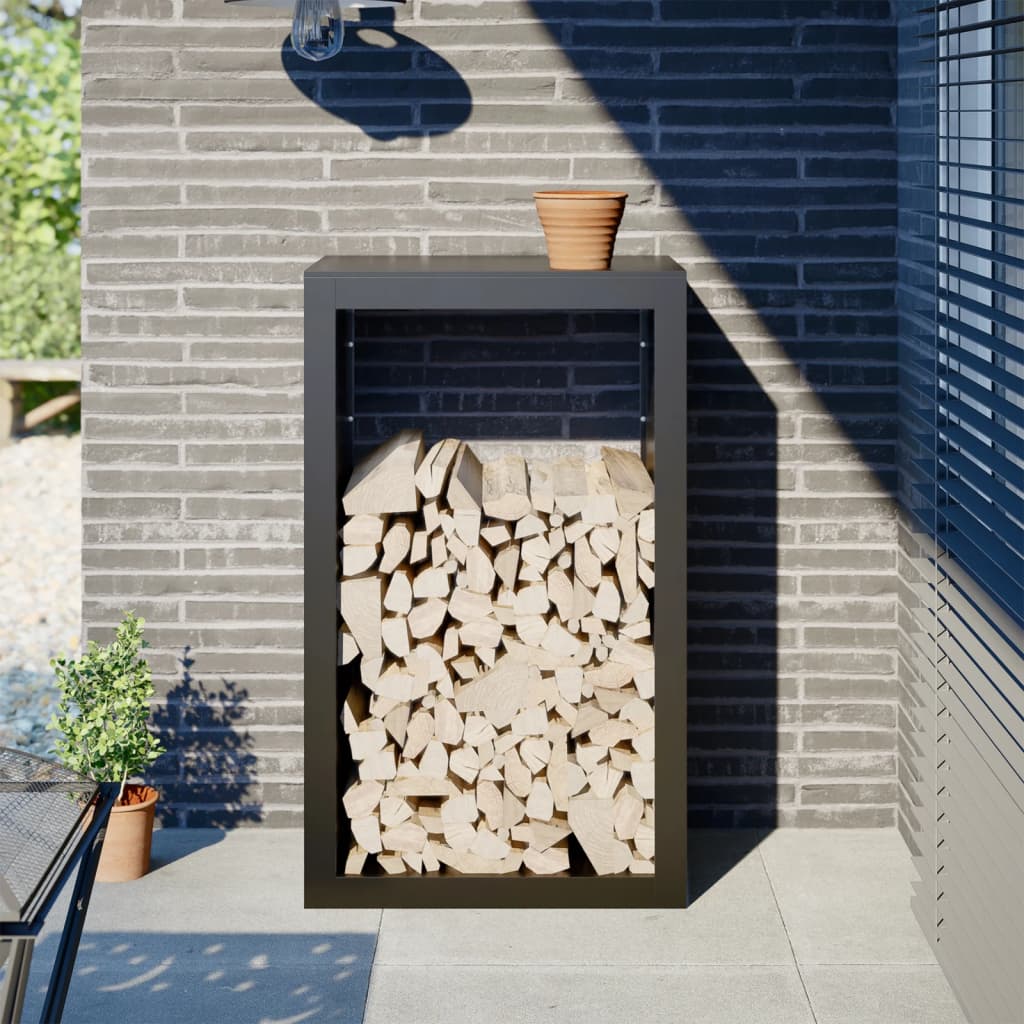 Vidaxl camino 60x40x100 cm in acciaio nero