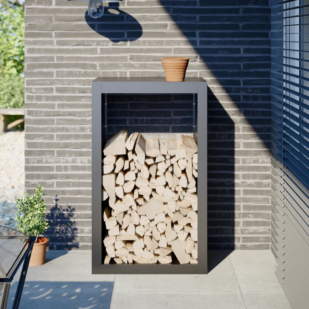 Vidaxl camino 60x40x100 cm in acciaio antracite