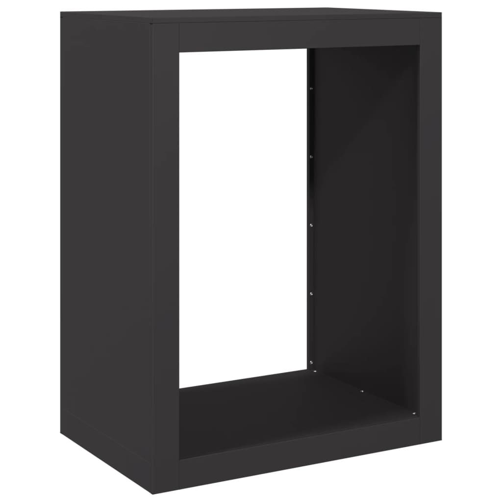 Vidaxl camino 60x40x80 cm in acciaio nero