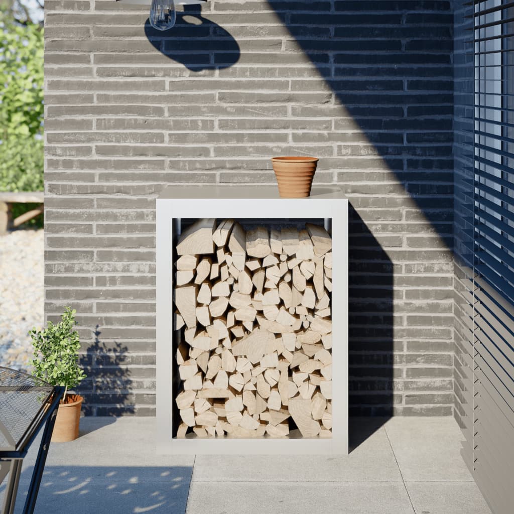 Chimenea de Vidaxl 60x40x80 cm de acero blanco