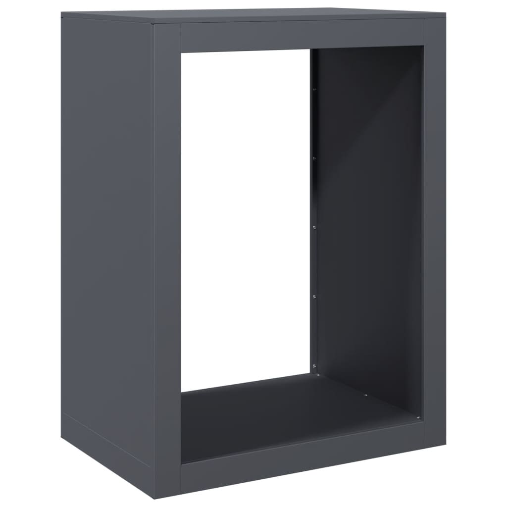 Vidaxl camino 60x40x80 cm in acciaio antracite